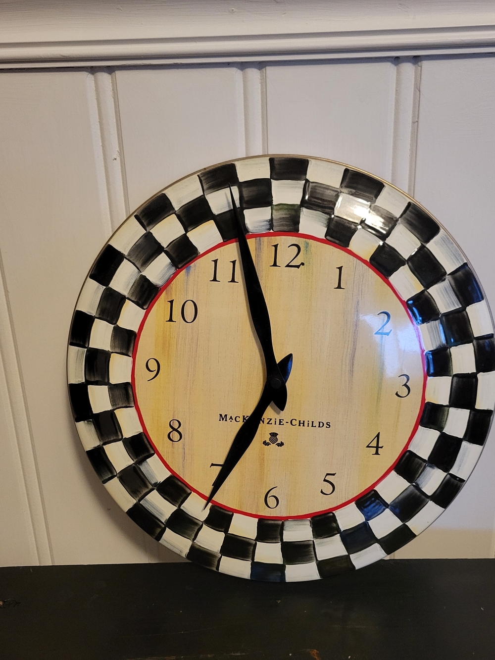 Mackenzie-Childs Courtley Check Wall Clock